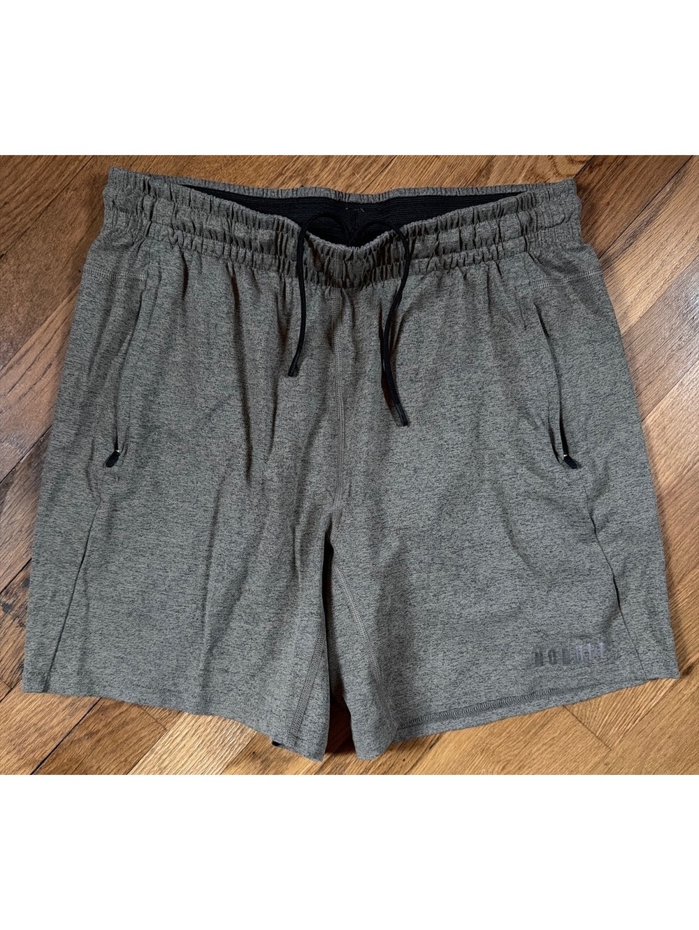 Large - Men - NO BULL Gray Green Athletic Shorts